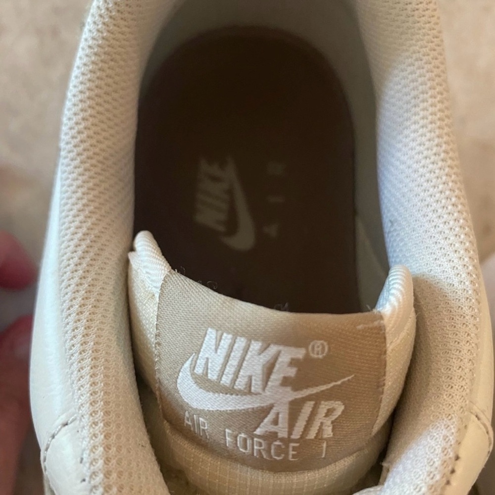 Nike Air Force 1 Cream and White Sneakers - Picture 5 of 5